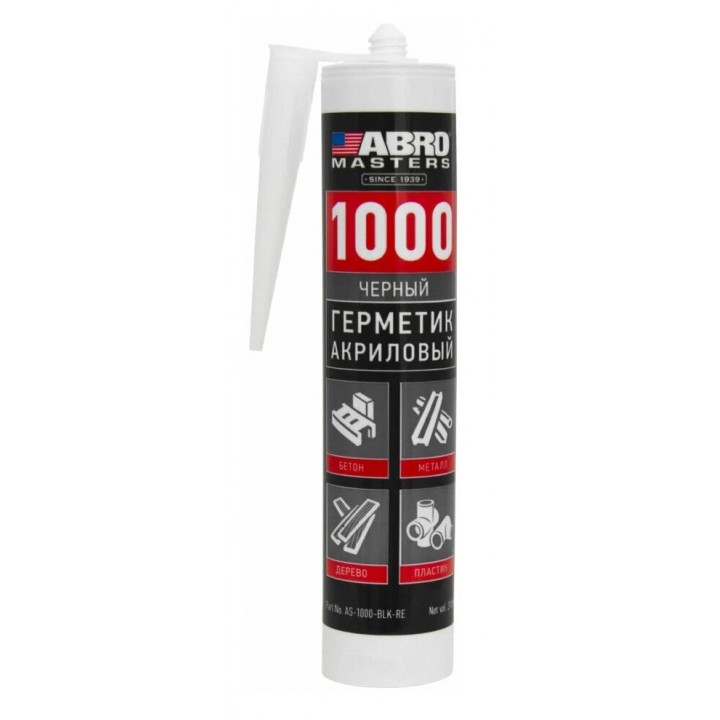 ABRO AS-1000-BLK-RE Герметик акриловый (чёрный) 310 мл
