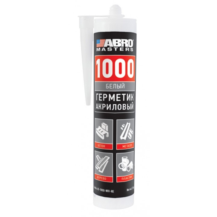 ABRO AS-1000-WH-RE Герметик акриловый (белый) 310 мл