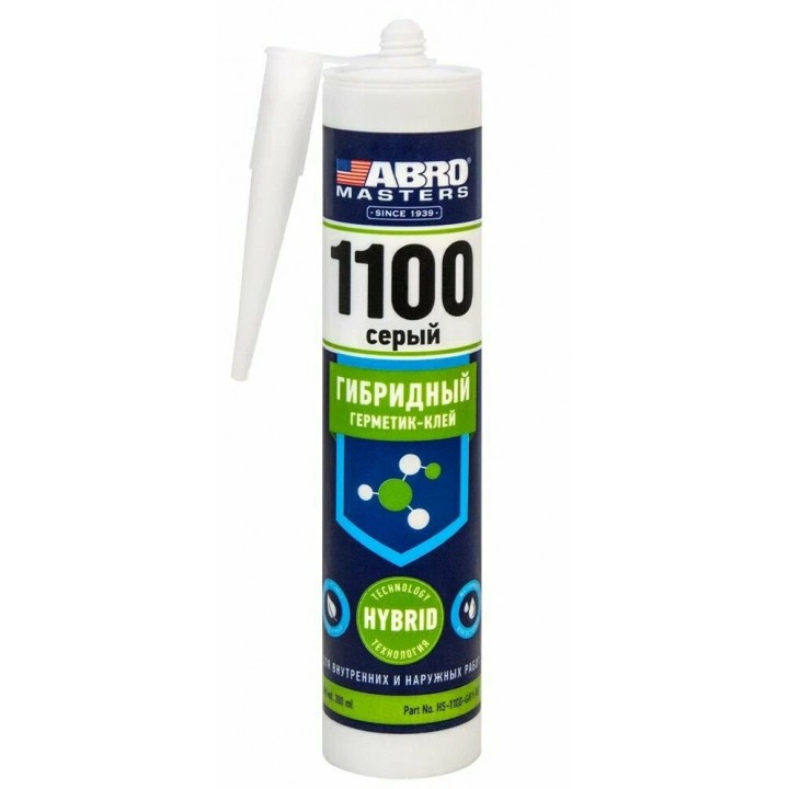 ABRO HS-1100-GRY-RE Герметик-клей гибридный (серый) 280 мл