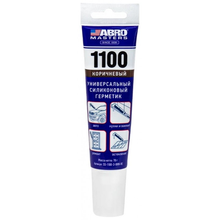 ABRO SS-1100-3-BRN-RE Герметик силиконовый (коричневый) 70 г