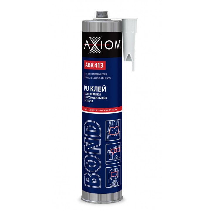 AXIOM ABK413 Клей полиуретановый для вклейки автомобильных стёкол, чёрный 280 мл