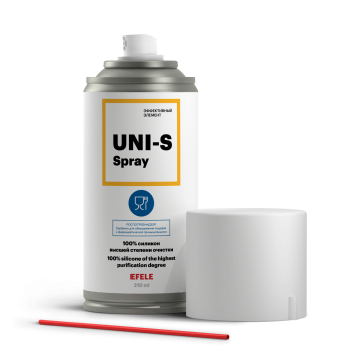 UNI-S SPRAY (520 мл) 100% силикон высшей степени очистки