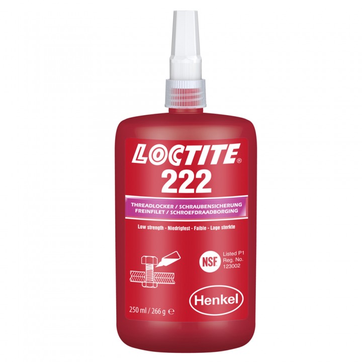 Loctite 222 250 мл - фиксатор резьбовой низкой прочности, фиолетовый