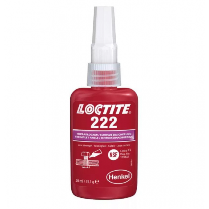 Loctite 222 50 мл - фиксатор резьбовой низкой прочности, фиолетовый