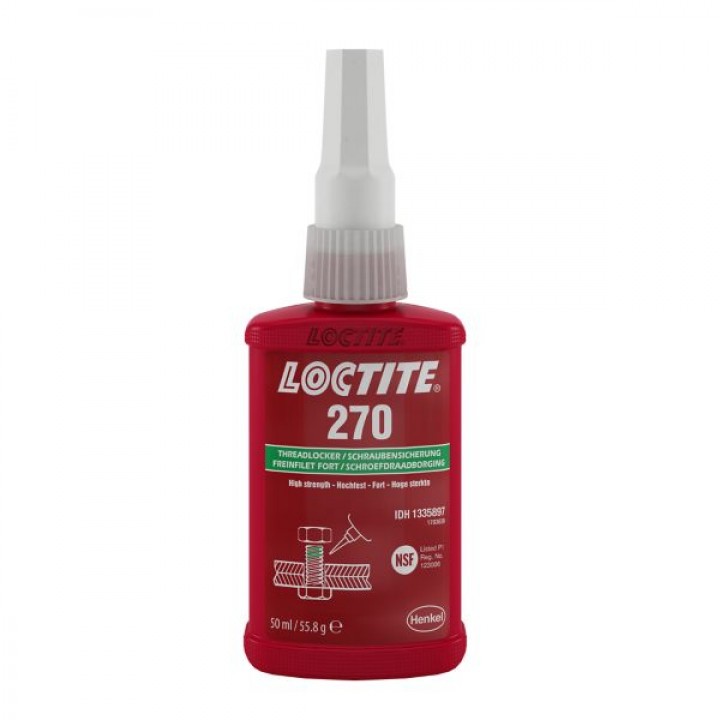 Loctite 270 50 мл - резьбовой фиксатор высокой прочности, зеленый