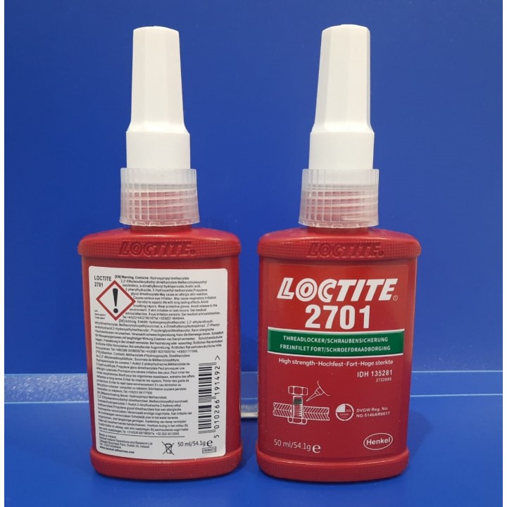 Loctite 2701 50 мл - резьбовой фиксатор высокой прочности, зеленый.