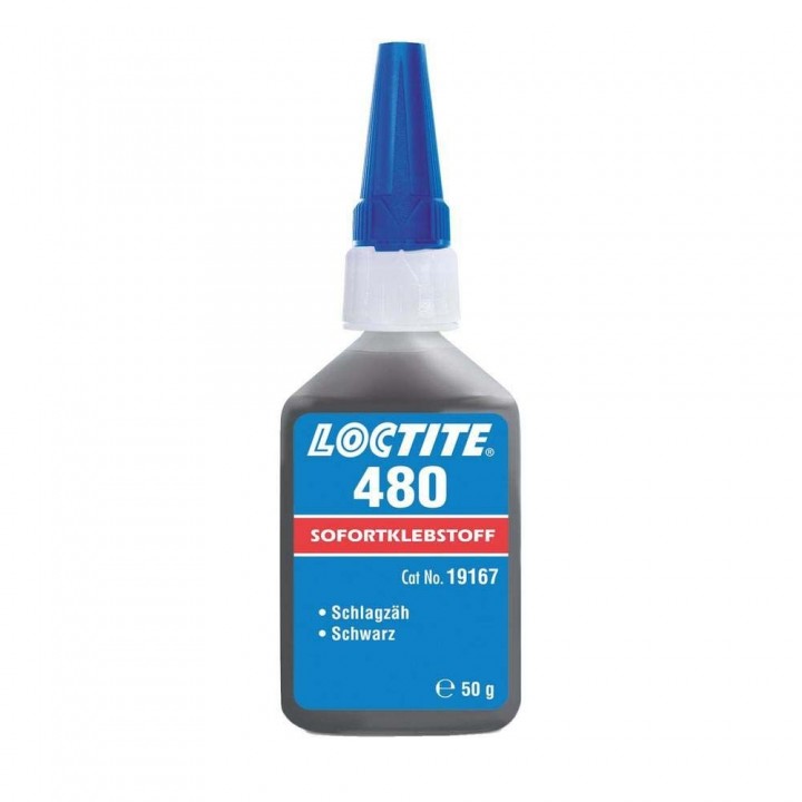 Loctite 480  50 г - клей для металлов, резины и пластмасс, повышенной прочности, медленное отверждение