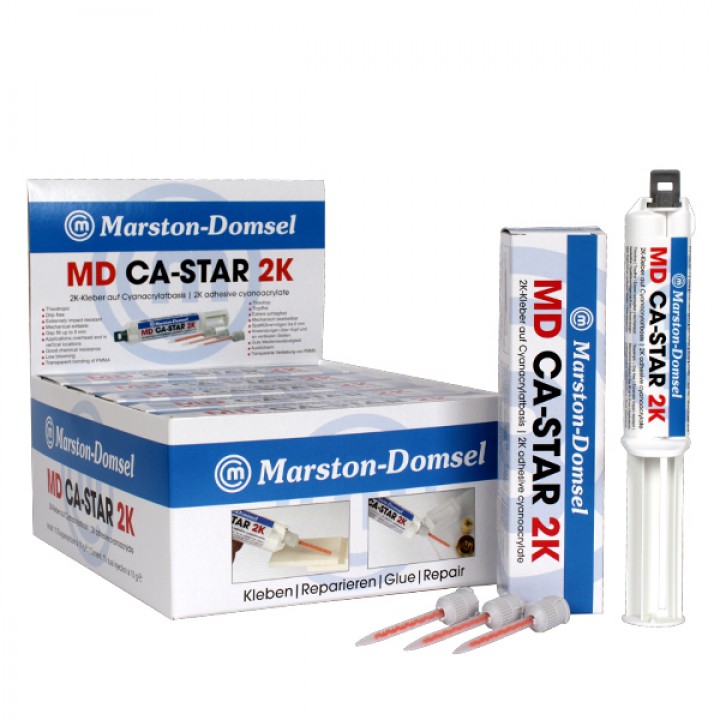 Двухкомпонентный цианоакрилатный клей MD-CA Star 2K клей 4:1 Двойной шприц 10г