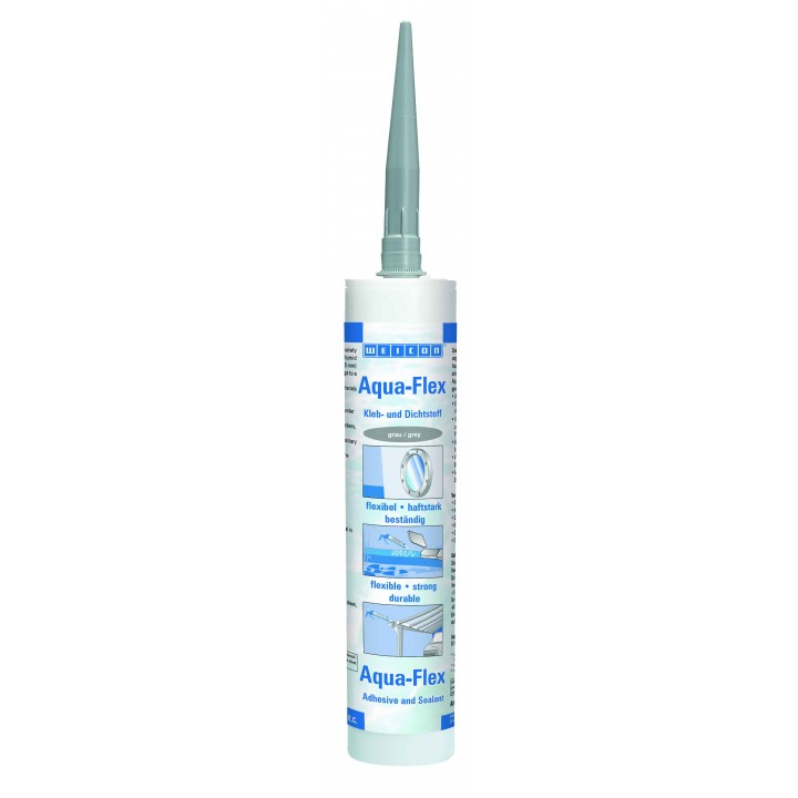 WEICON Aqua-Flex MS-Полимер (310 мл)  для мокрых и влажных поверхностей, серый